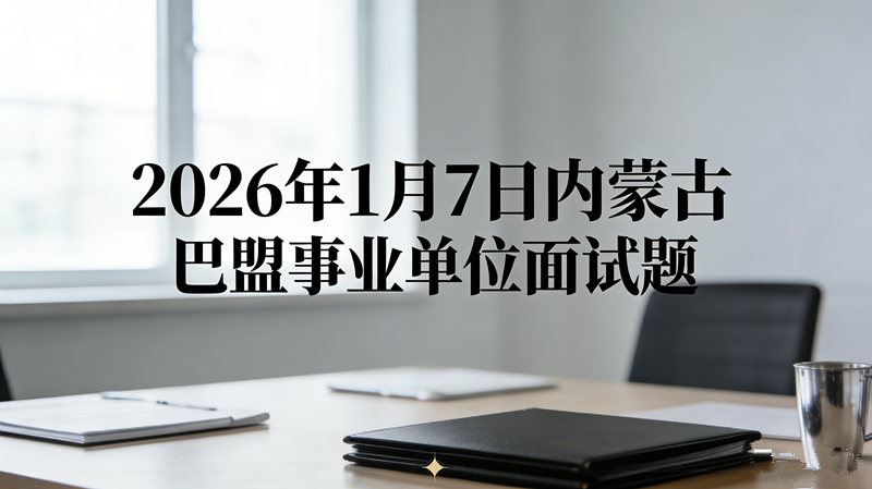 2026年1月7日内蒙古巴盟事业单位面试题 2026年1月7日内蒙古巴盟事业单位面试题