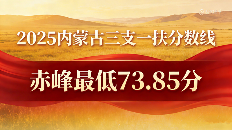 2025内蒙古三支一扶分数线|赤峰最低73.85分 2025内蒙古三支一扶分数线|赤峰最低73.85分