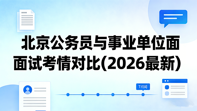 北京公务员与事业单位面试考情对比(2026最新)|形式、题型、侧重点全解析 北京公务员与事业单位面试考情对比(2026最新)|形式、题型、侧重点全解析